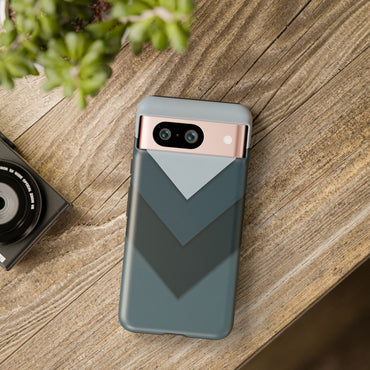 Midnight Chevron Google Pixel Case - Dual-Layer Shockproof Matte Cover