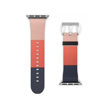 Coral Block Apple Watch Strap - Contemporary Colour-Block Watch Band