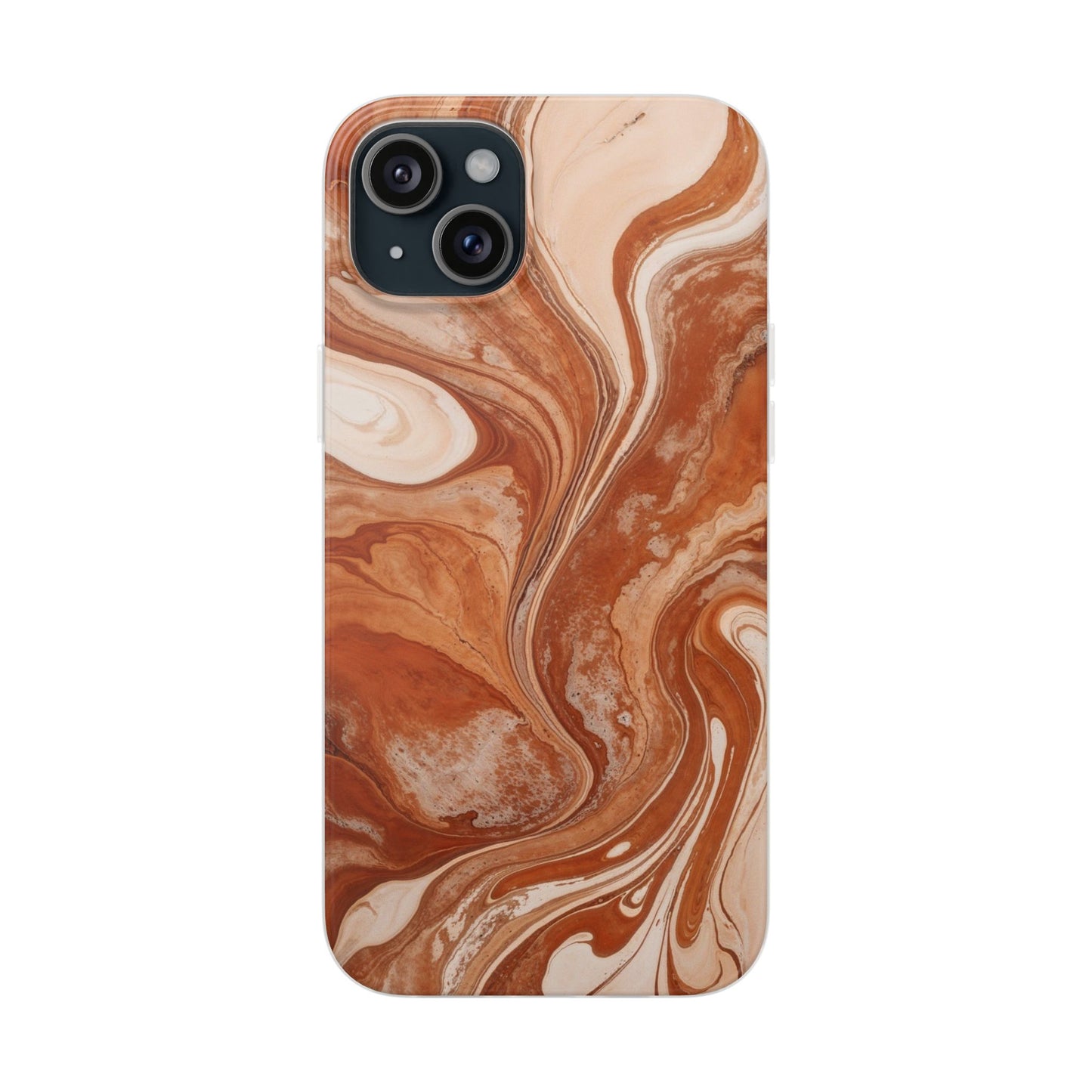 Terracotta Marble Phone Case Autumn Abstract Swirl