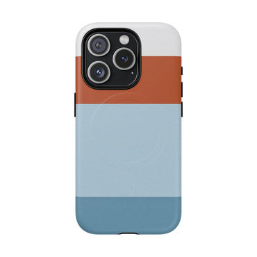 Coastal Horizon Colour-Block iPhone Case - Luxury Shockproof MagSafe® Compatible Tough Cover