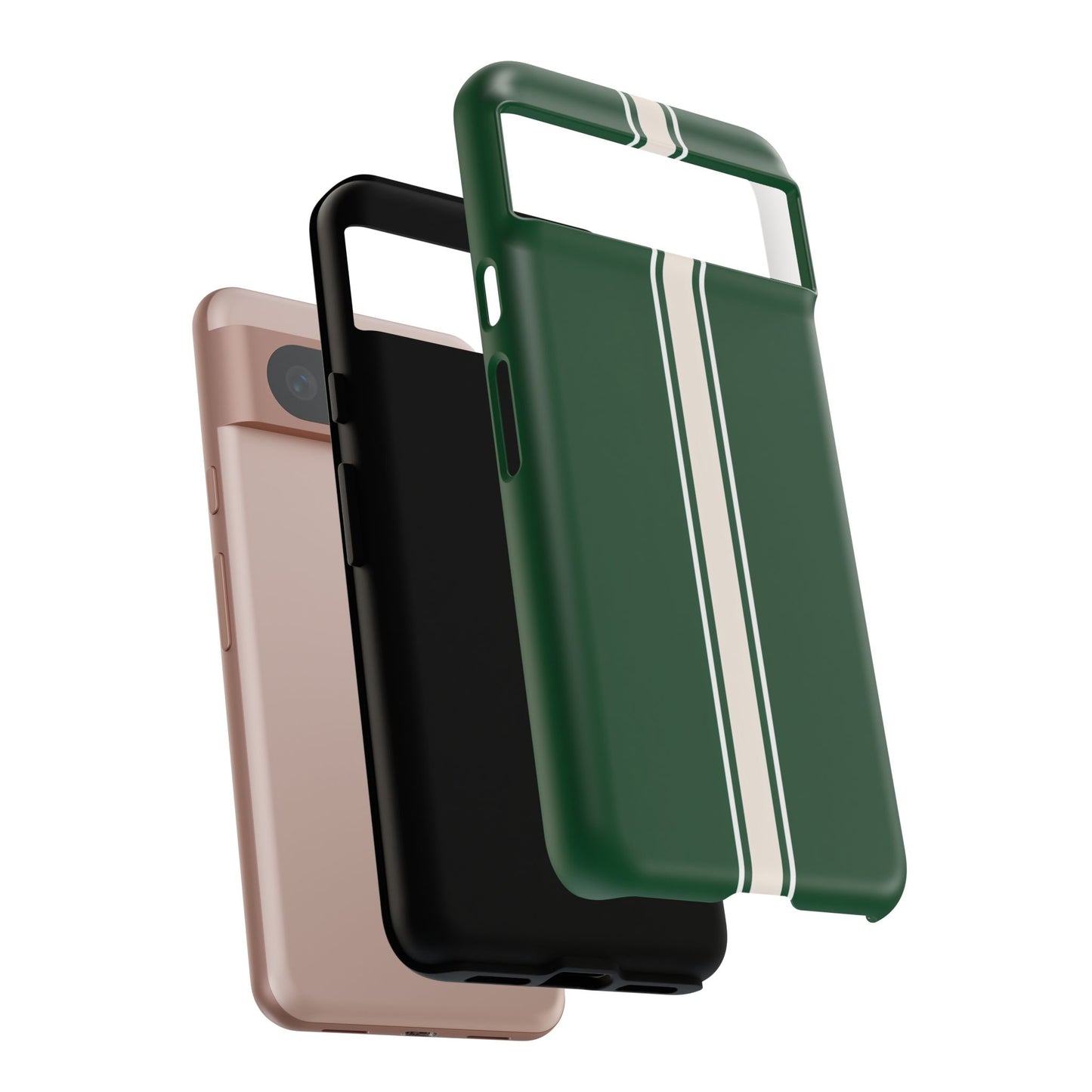 Google Pixel Case - British Racing Green Stripe Design
