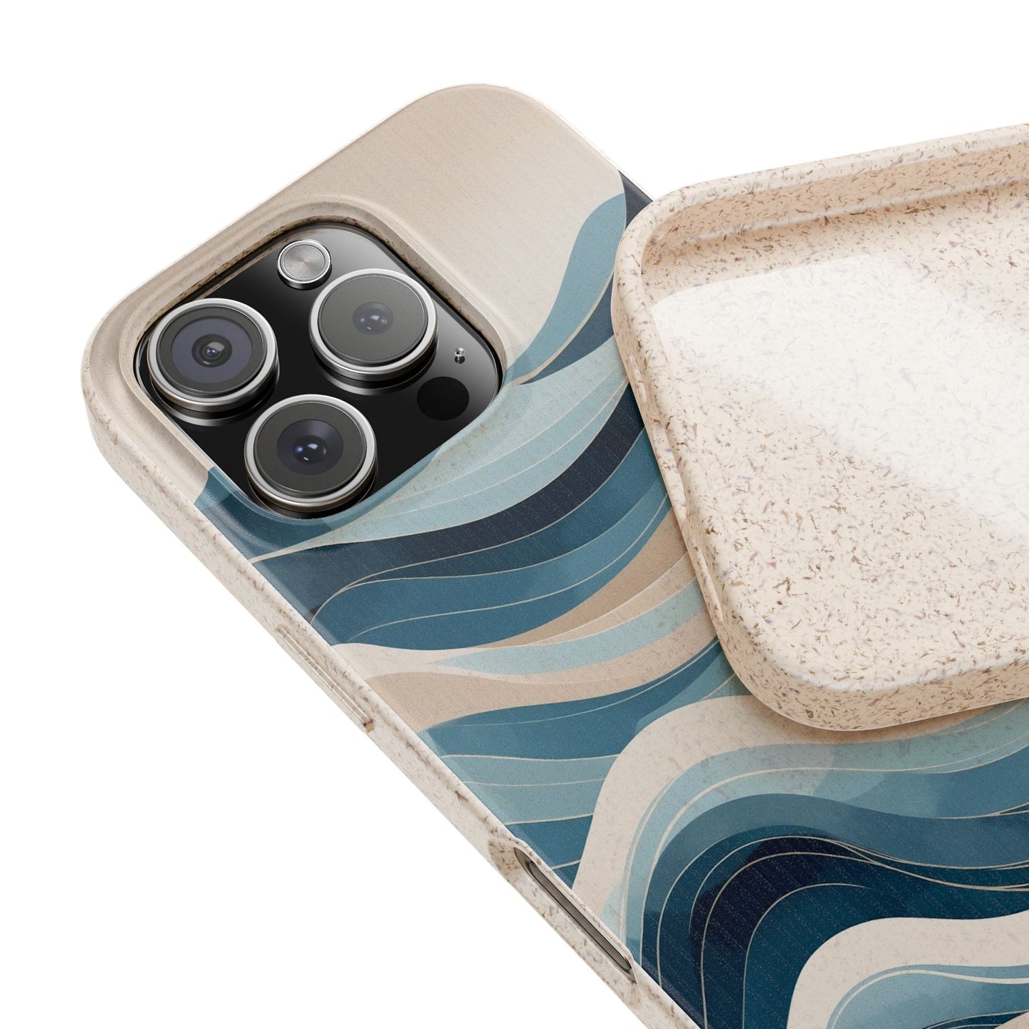 Nordic Wave Eco-Friendly iPhone Case - Sustainable Biodegradable Design