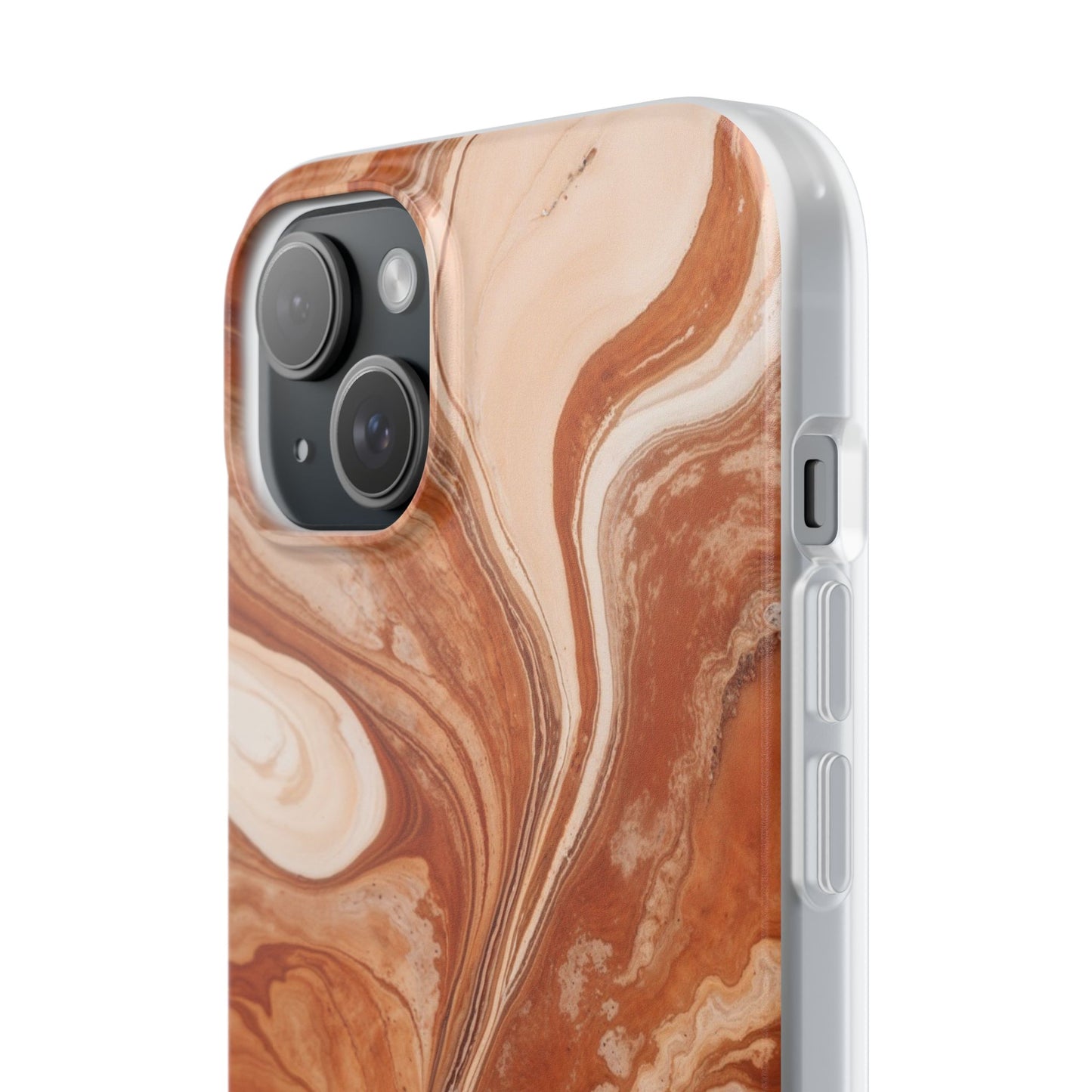 Terracotta Marble Phone Case Autumn Abstract Swirl