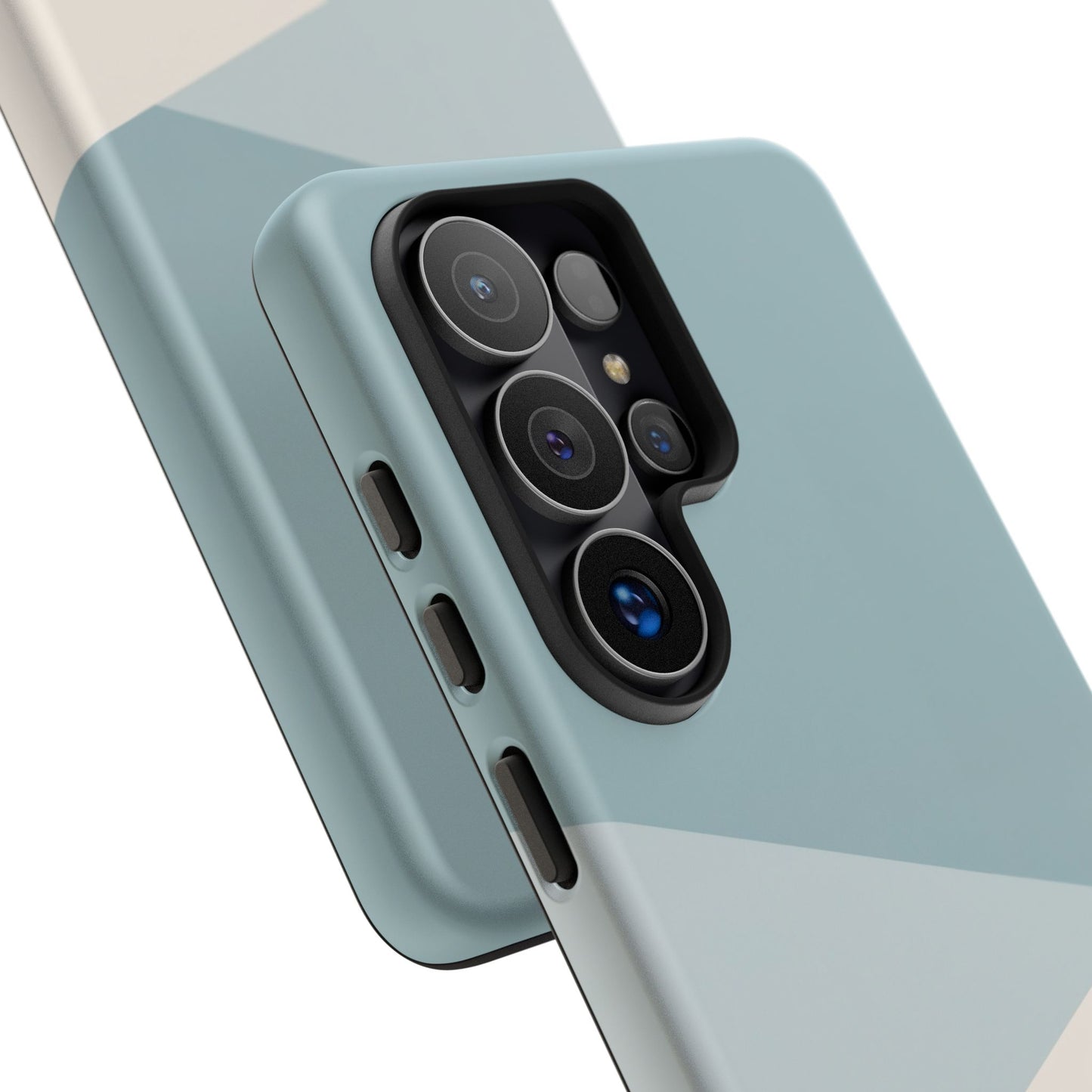 Samsung Galaxy Minimal Geometric Blue Case - Matte Tough Protective Cover