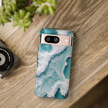 Google Pixel Case - Ocean Luxe Marble Waves