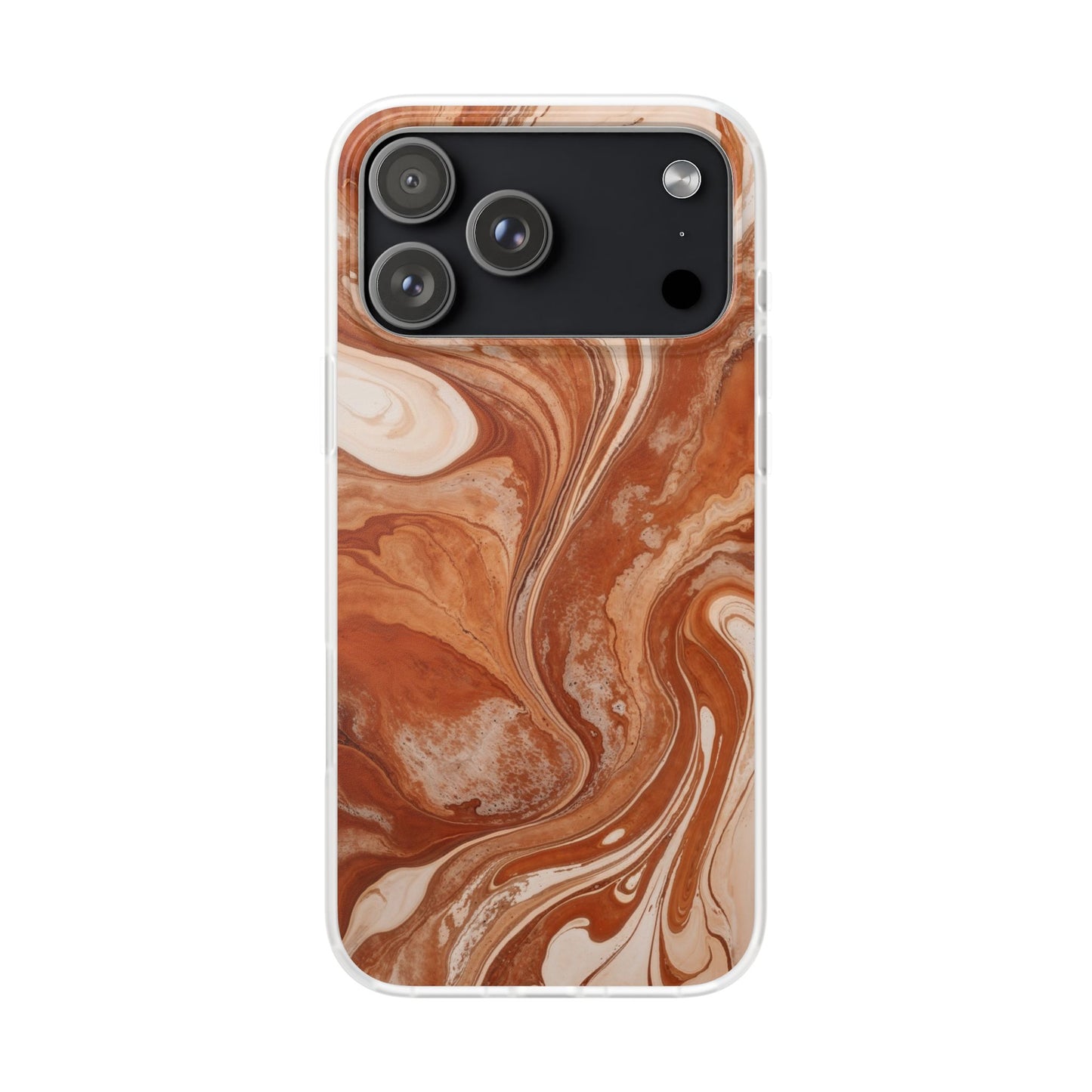 Terracotta Marble Phone Case Autumn Abstract Swirl