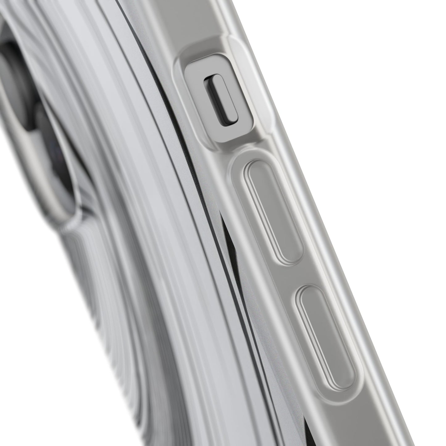 Warped Fine Line Pattern Phone Case - Minimal Black on White Optical Design