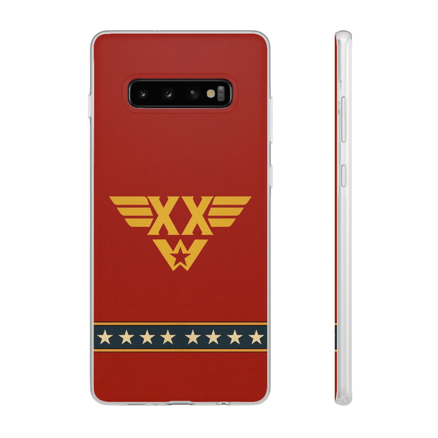 Personalised Wonder Woman Inspired Phone Case - Custom Initials Superhero Design