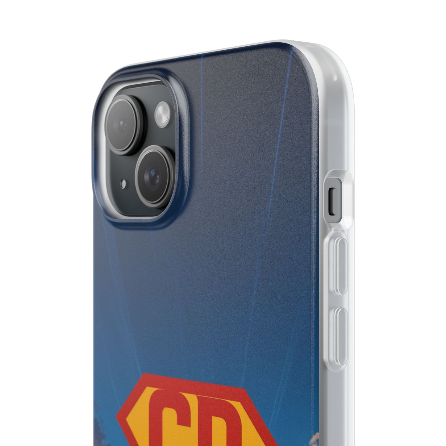 Personalised Superman-Inspired Phone Case - Custom Initials Hero Emblem