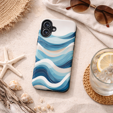 Coastal Drift Wave iPhone Case - Premium MagSafe Protective Cover