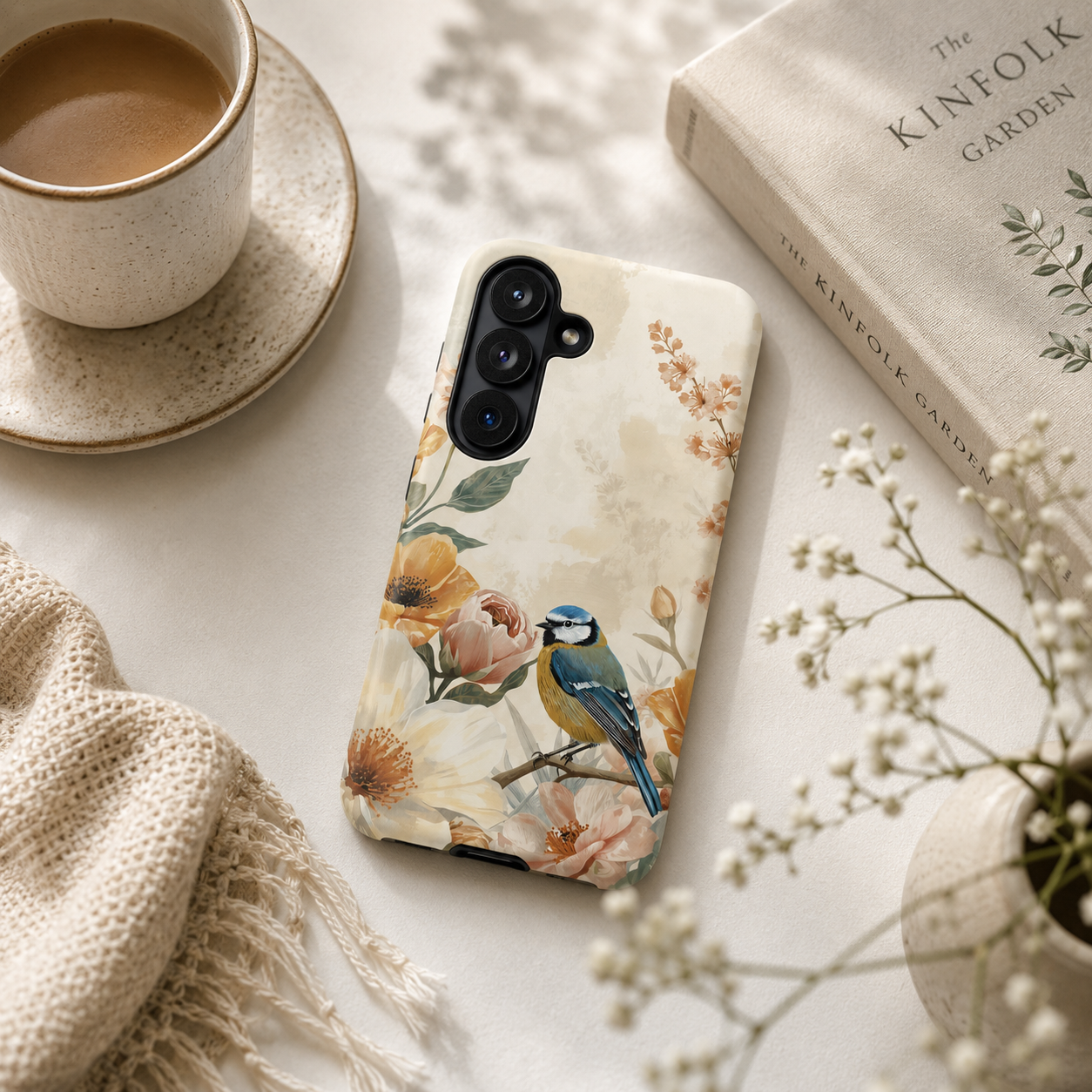 iPhone Floral Blue Tit MagSafe Tough Case