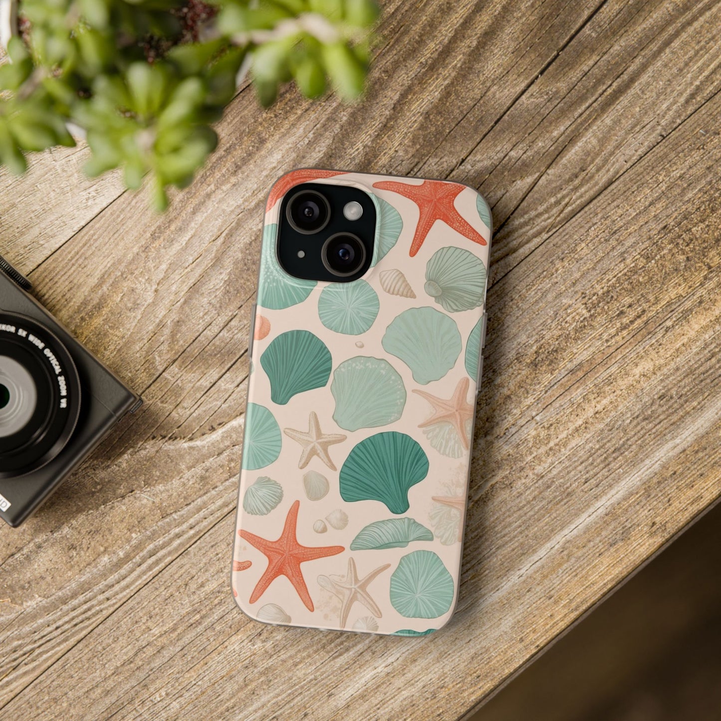 Coastal Coral & Seashell Phone Case
