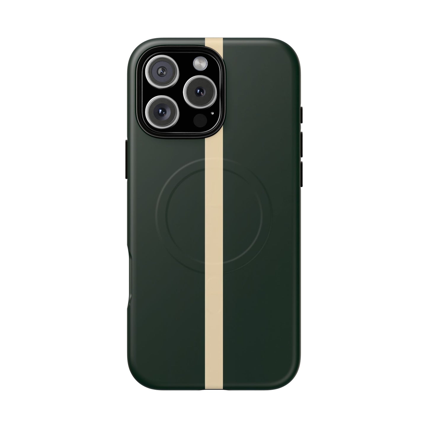British Racing Green Stripe iPhone Case – Shockproof MagSafe® Compatible Cover
