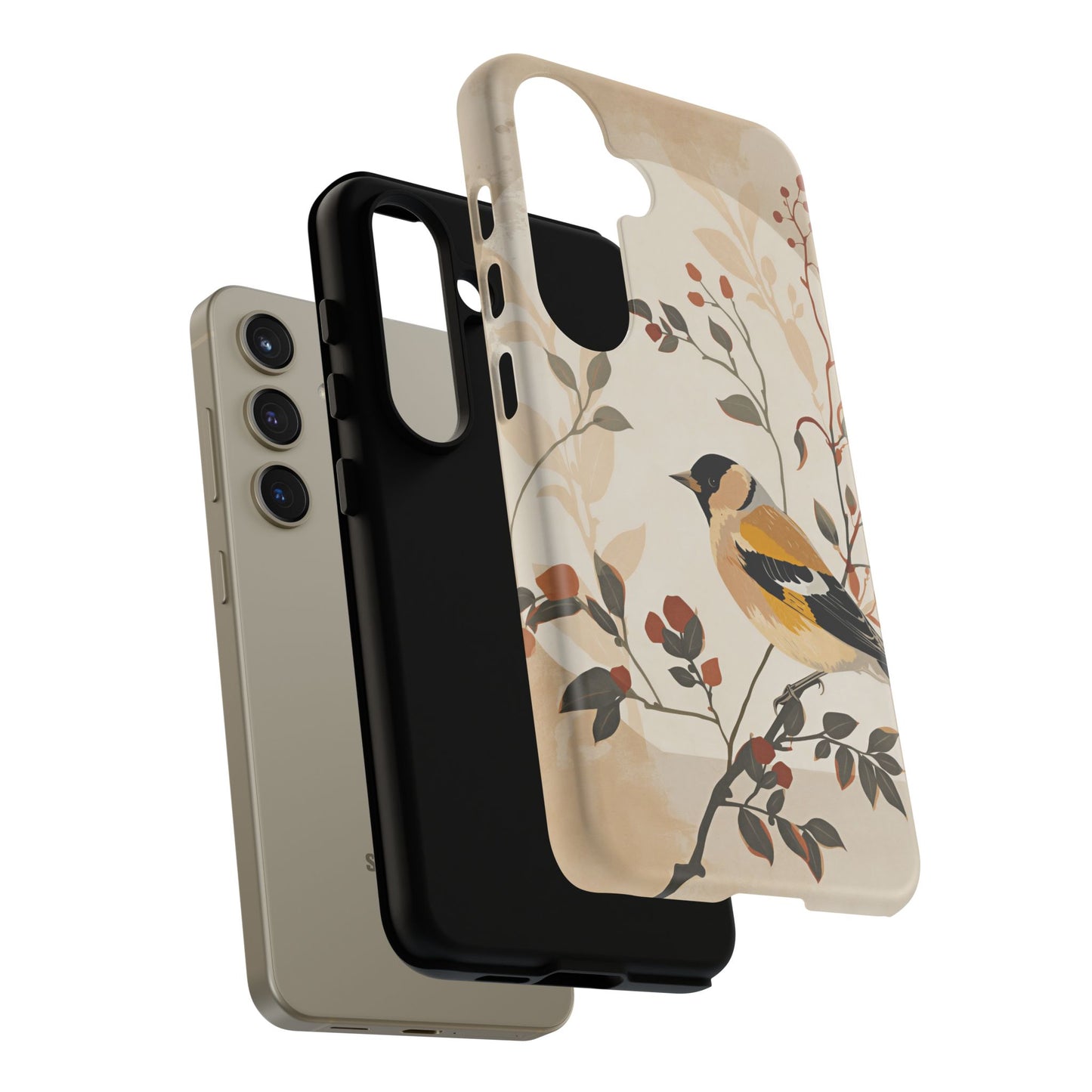 Samsung Galaxy Floral Goldfinch Tough Case