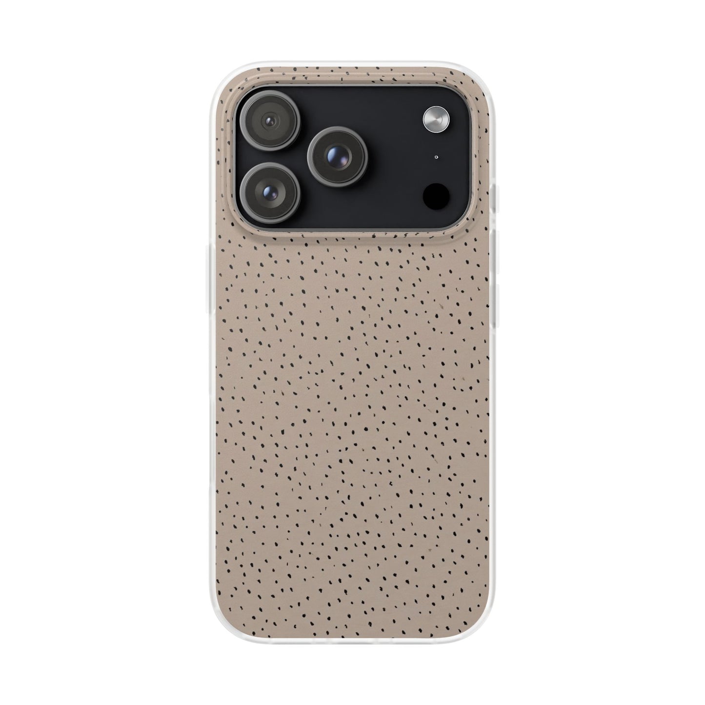 Minimal Micro Leopard Print Phone Case - Taupe & Black Animal Pattern