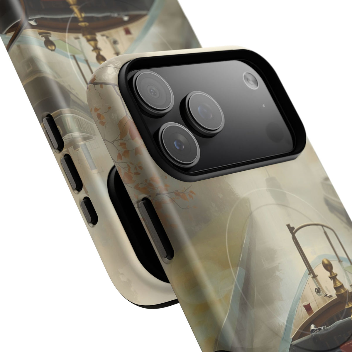 iPhone Misty Narrowboat Stern Premium MagSafe Case