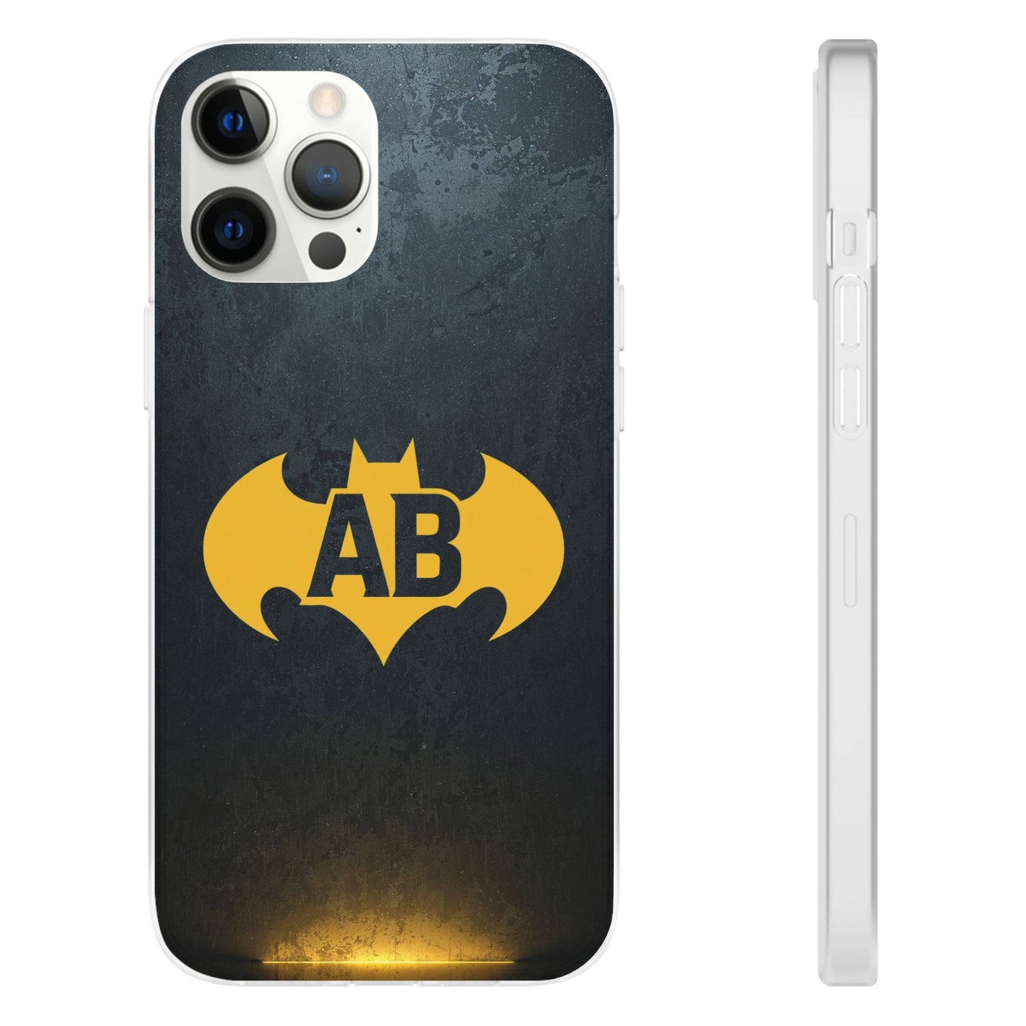 Personalised Bat Superhero Phone Case - Custom Initials Design