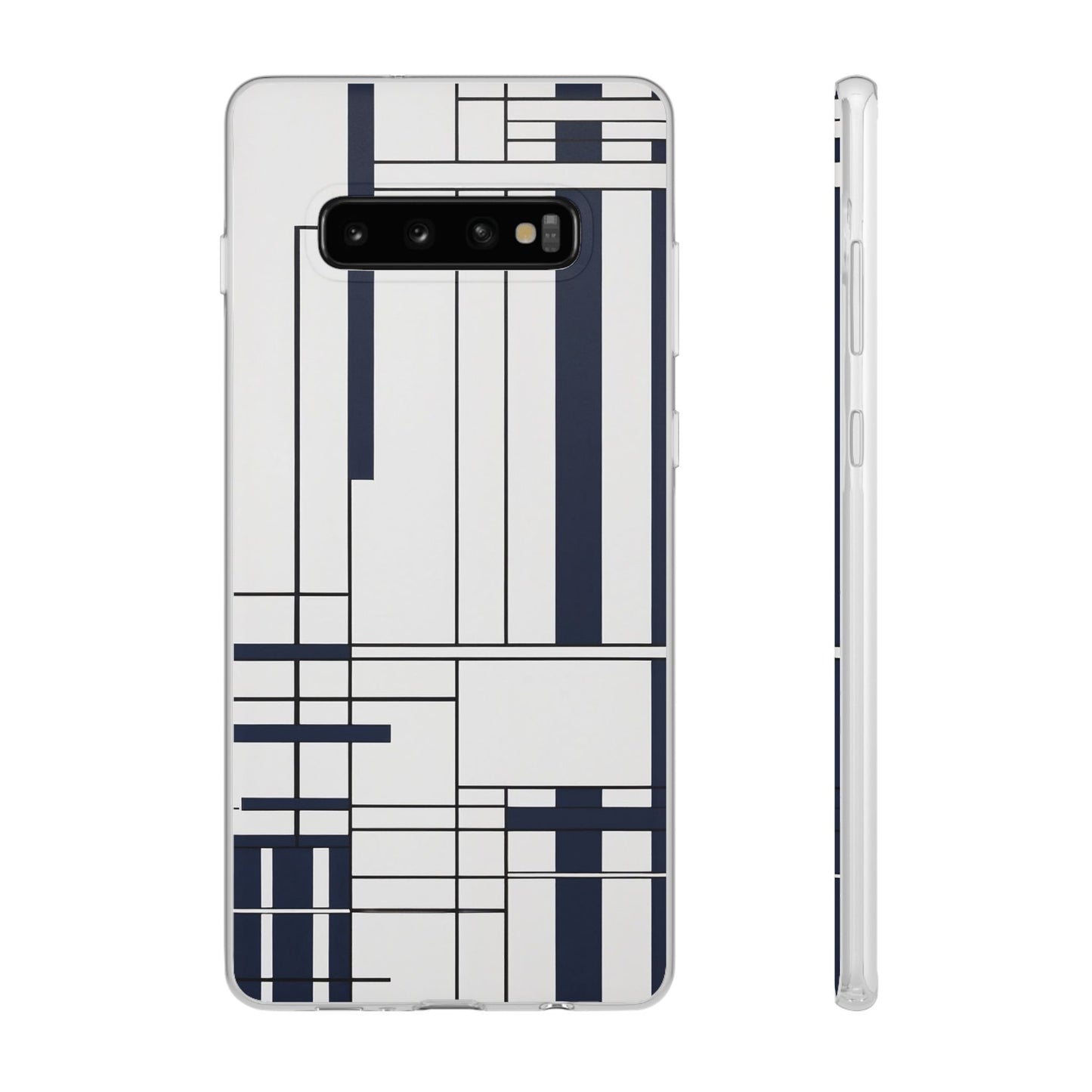 Minimal Navy & White Stripe Phone Case - Classic Modern Design