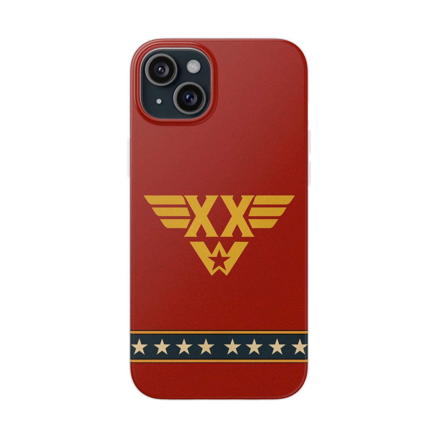 Personalised Wonder Woman Inspired Phone Case - Custom Initials Superhero Design