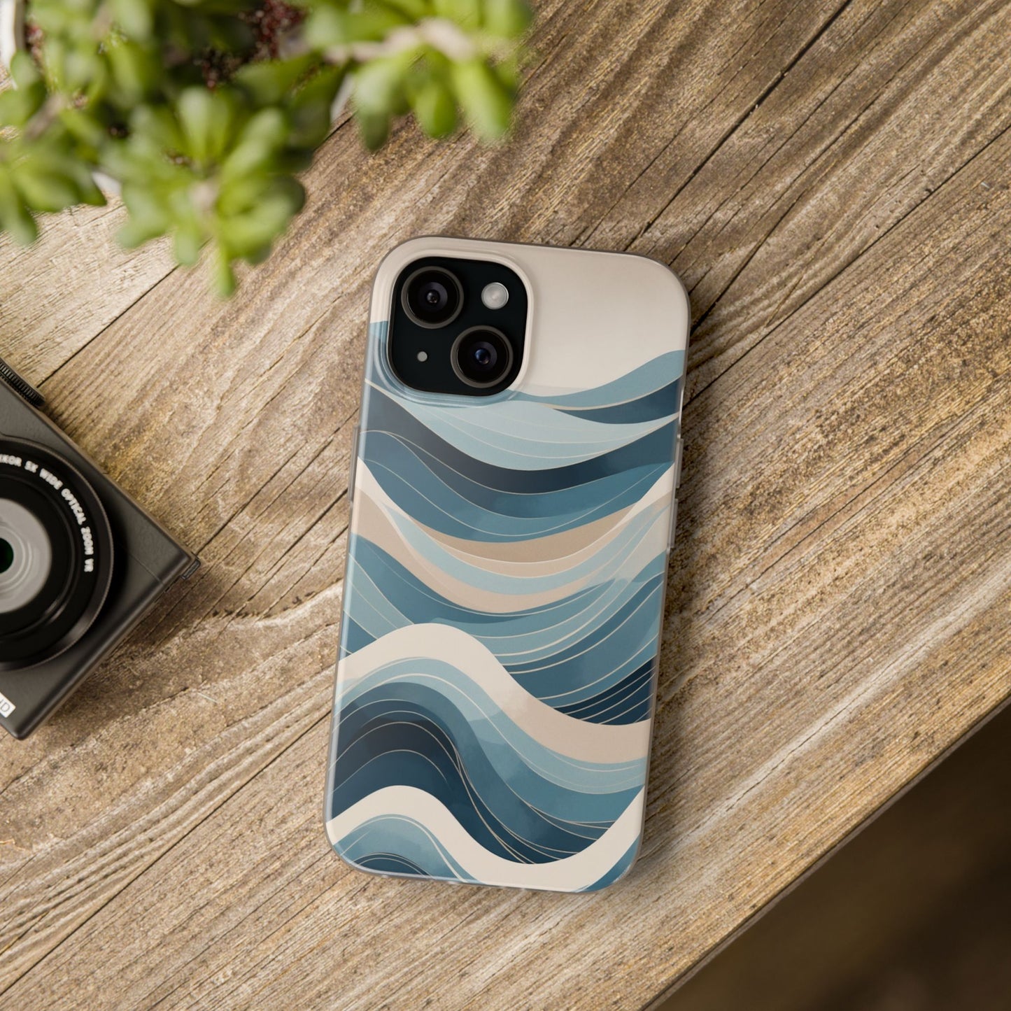 Minimalist Ocean Waves Phone Case