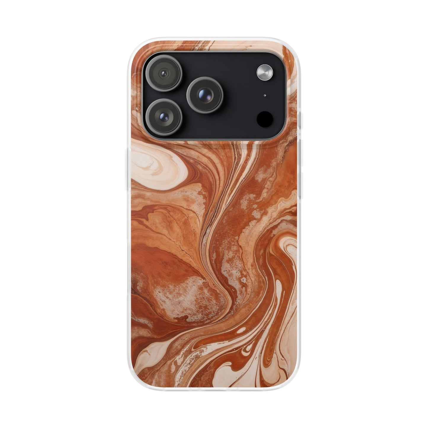 Terracotta Marble Phone Case Autumn Abstract Swirl