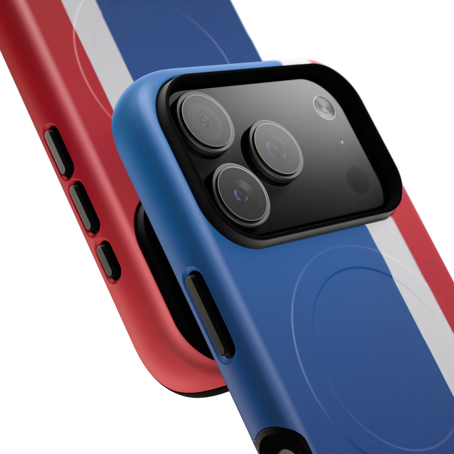 Tricolour Line iPhone Case - Luxury Shockproof MagSafe® Tough Cover