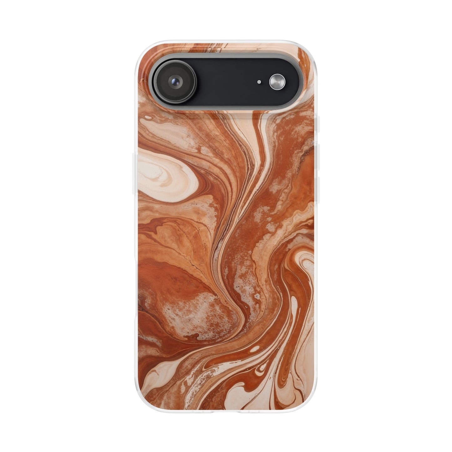 Terracotta Marble Phone Case Autumn Abstract Swirl