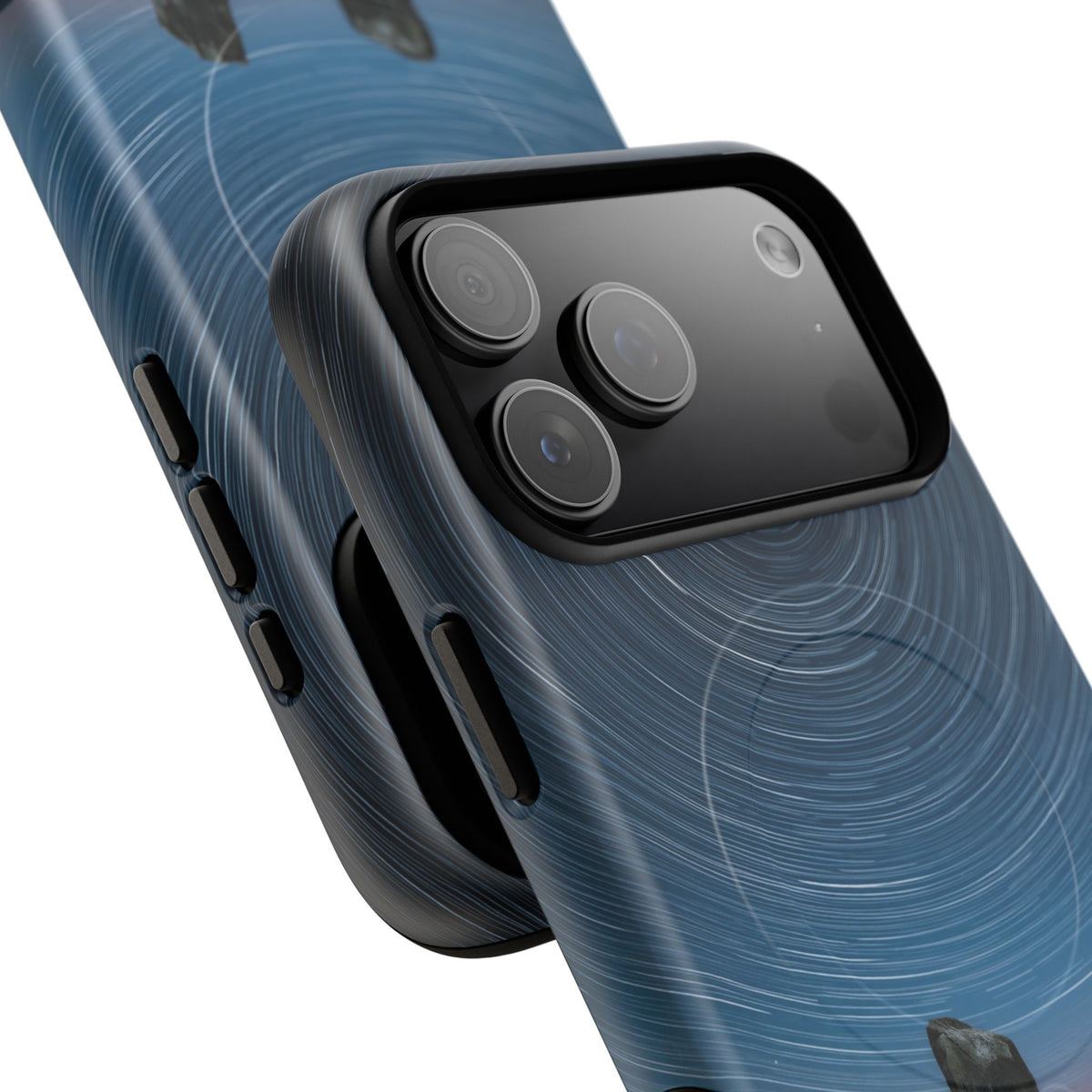 iPhone Star Trails Over Ancient Stones Premium MagSafe Case
