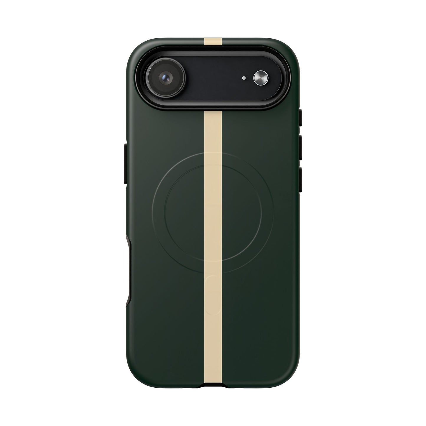 British Racing Green Stripe iPhone Case – Shockproof MagSafe® Compatible Cover