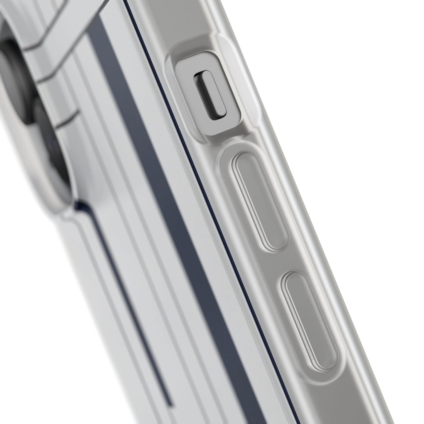 Minimal Navy & White Stripe Phone Case - Classic Modern Design
