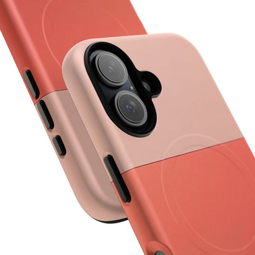 Coral Block iPhone Case - Luxury Shockproof MagSafe® Tough Cover