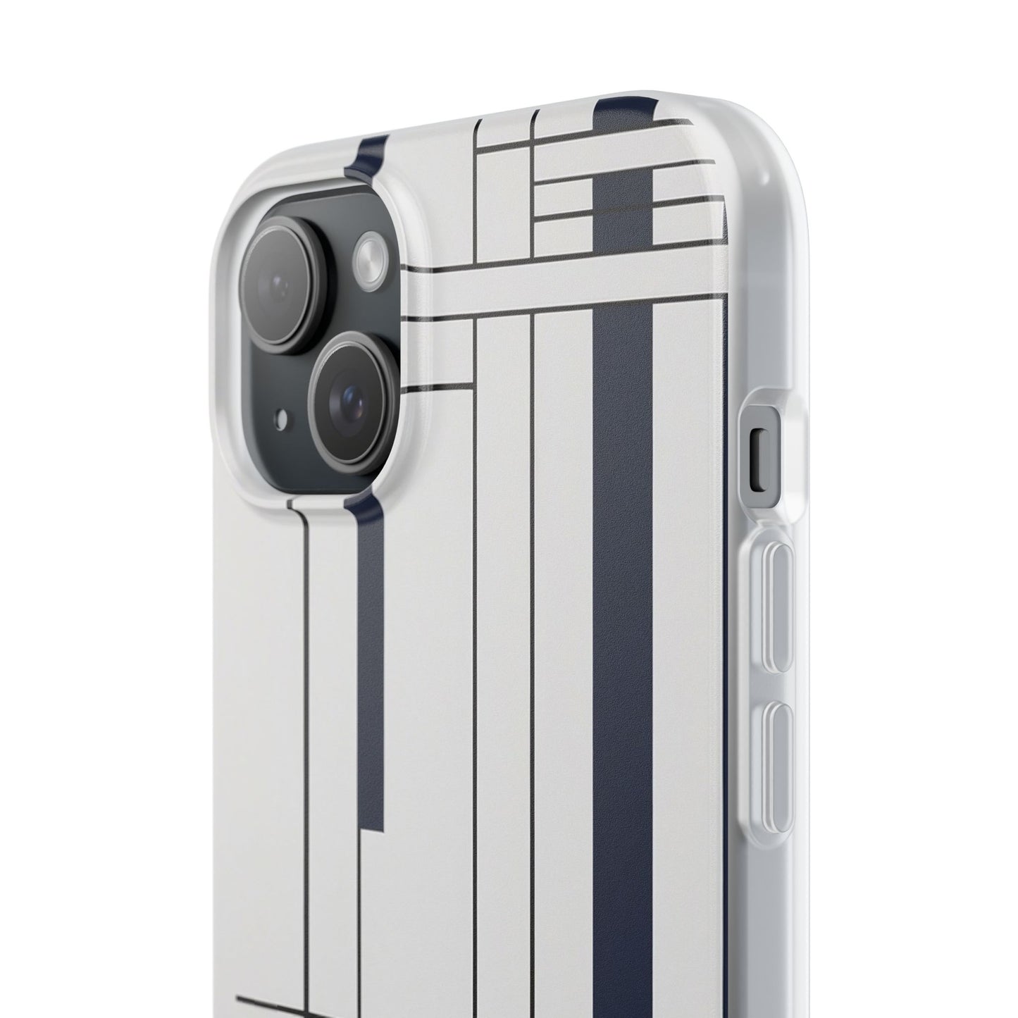 Minimal Navy & White Stripe Phone Case - Classic Modern Design