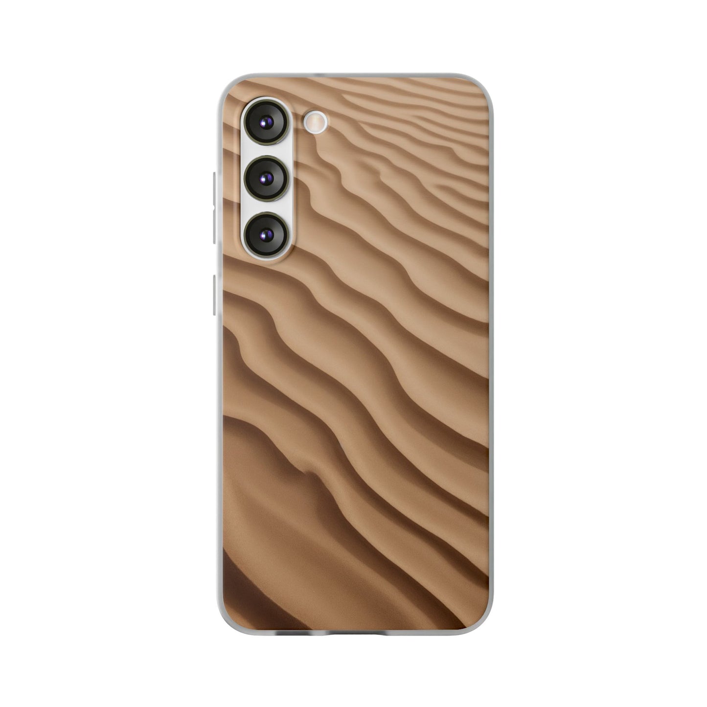 Golden Sand Ripple Pattern Phone Case - Minimal Beach Texture Design