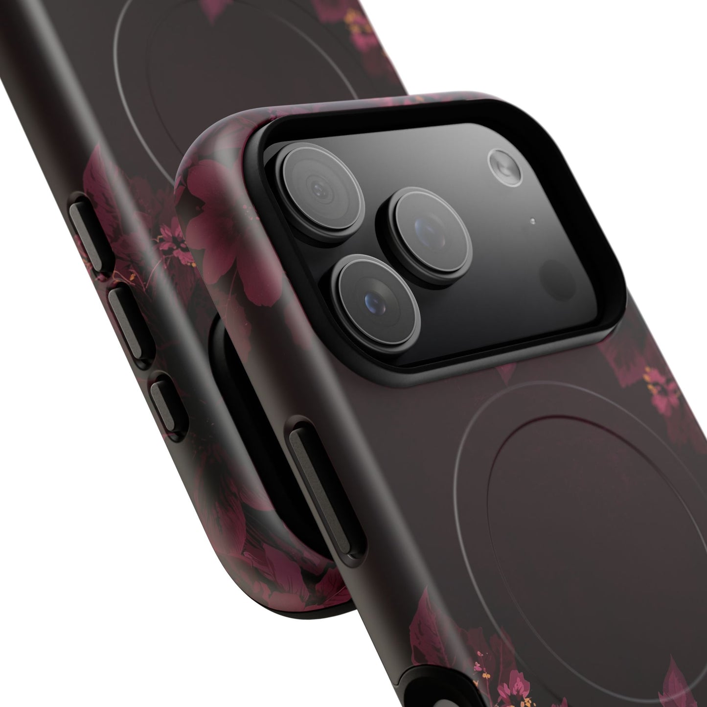 Midnight Bloom Floral iPhone Case - Premium MagSafe Protective Cover