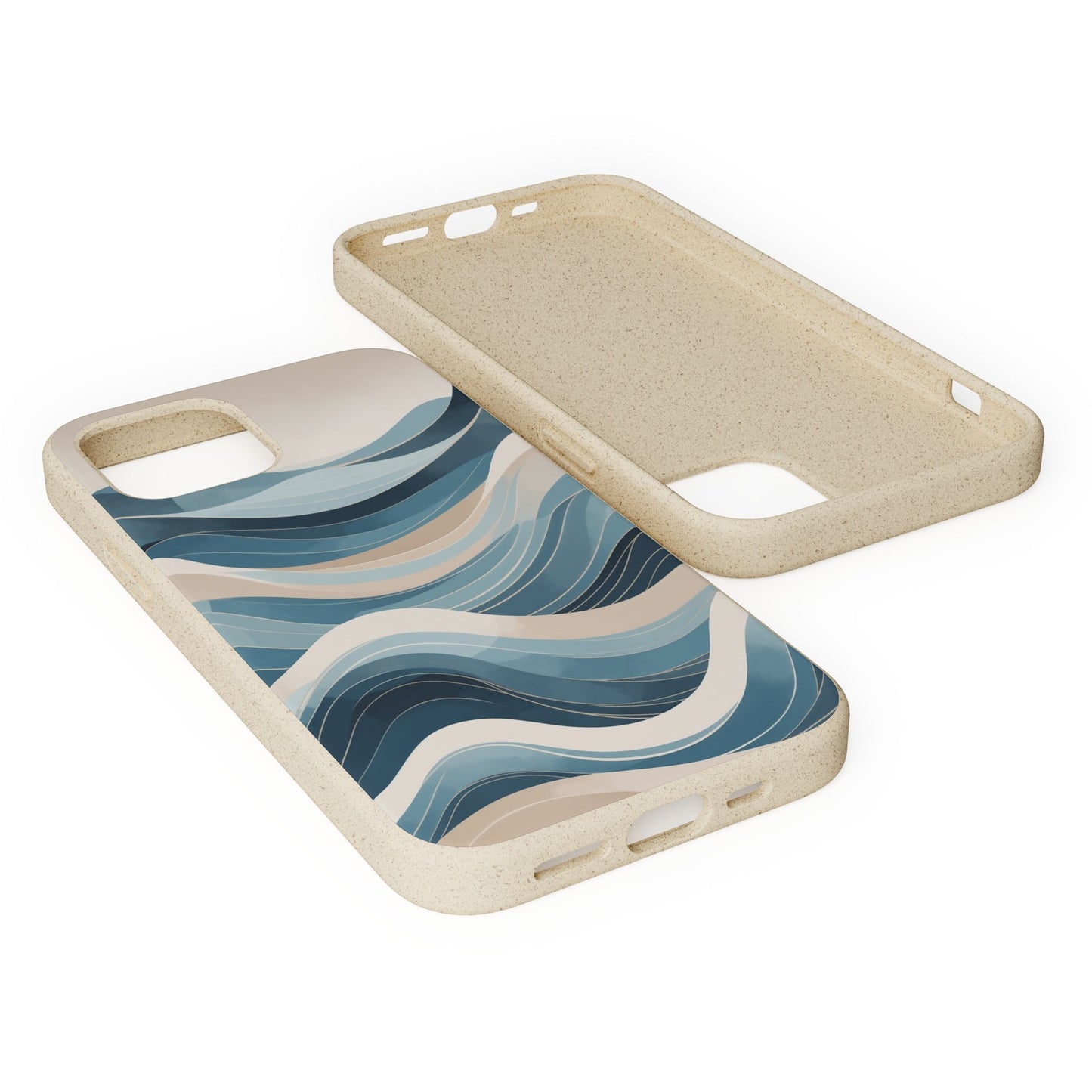 Nordic Wave Eco-Friendly iPhone Case - Sustainable Biodegradable Design