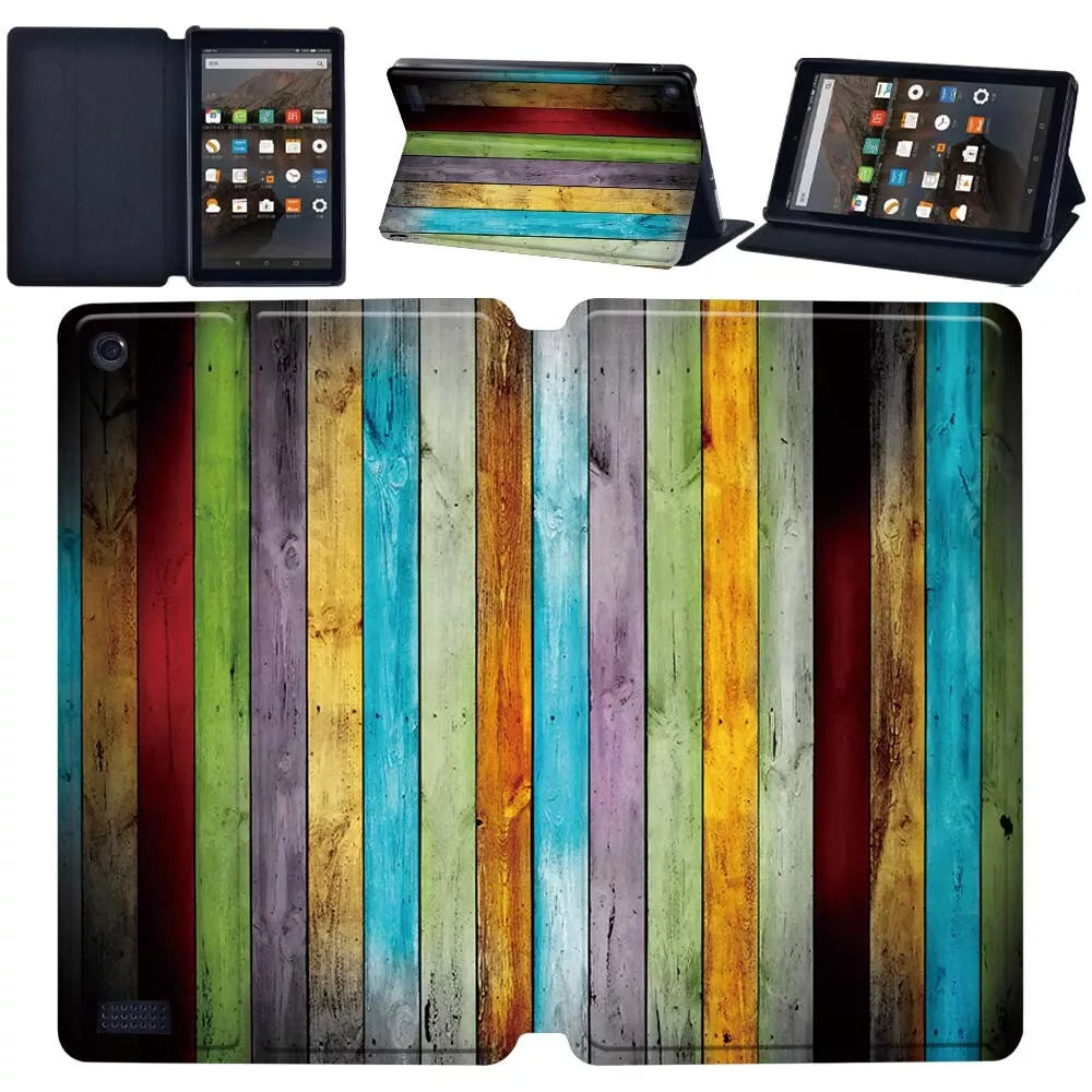 Amazon Fire Tablet Case - Wooden Stripes