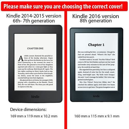 Amazon Kindle 6" Glare-Free E-Reader Premium Case Cover