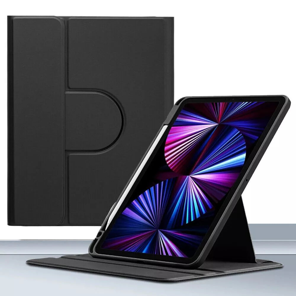 Multi-Angle Rotating iPad Case - Smart Stand Cover Pencil Slot