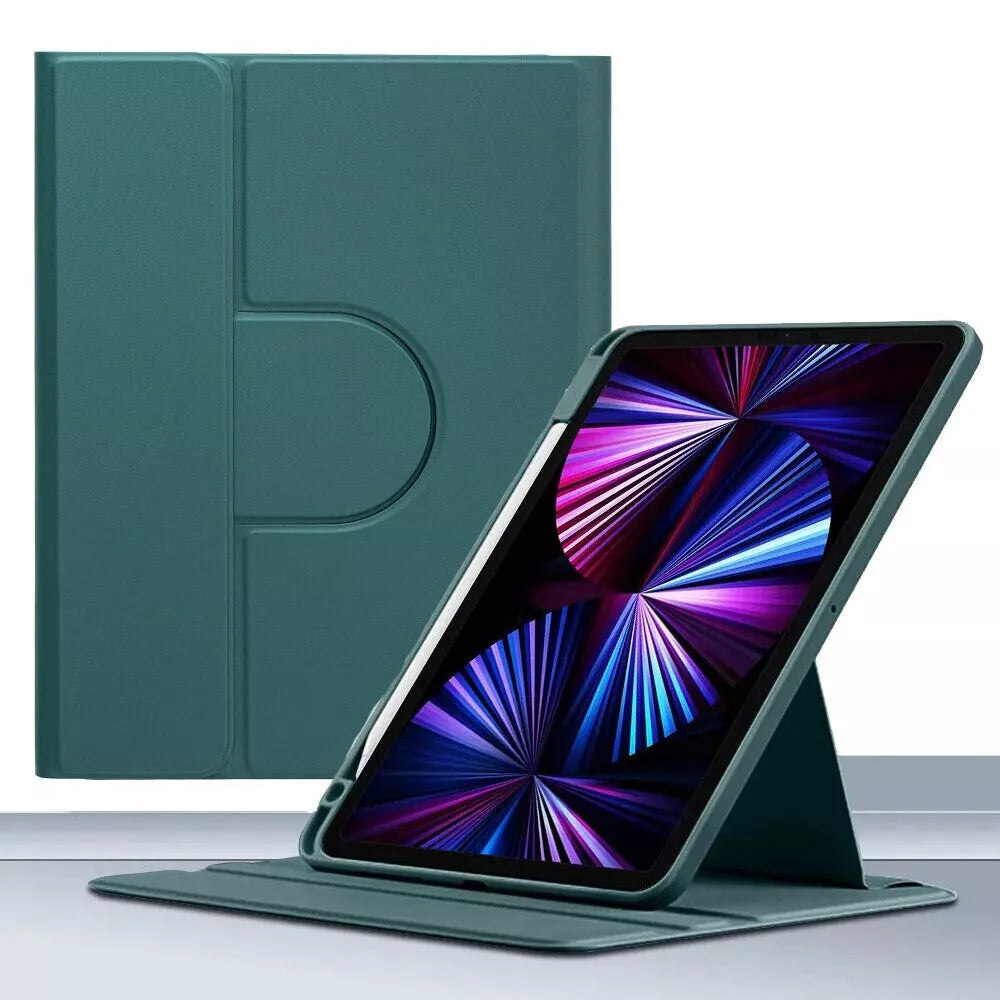 Multi-Angle Rotating iPad Case - Smart Stand Cover Pencil Slot