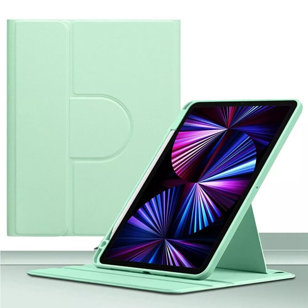 Multi-Angle Rotating iPad Case - Smart Stand Cover Pencil Slot