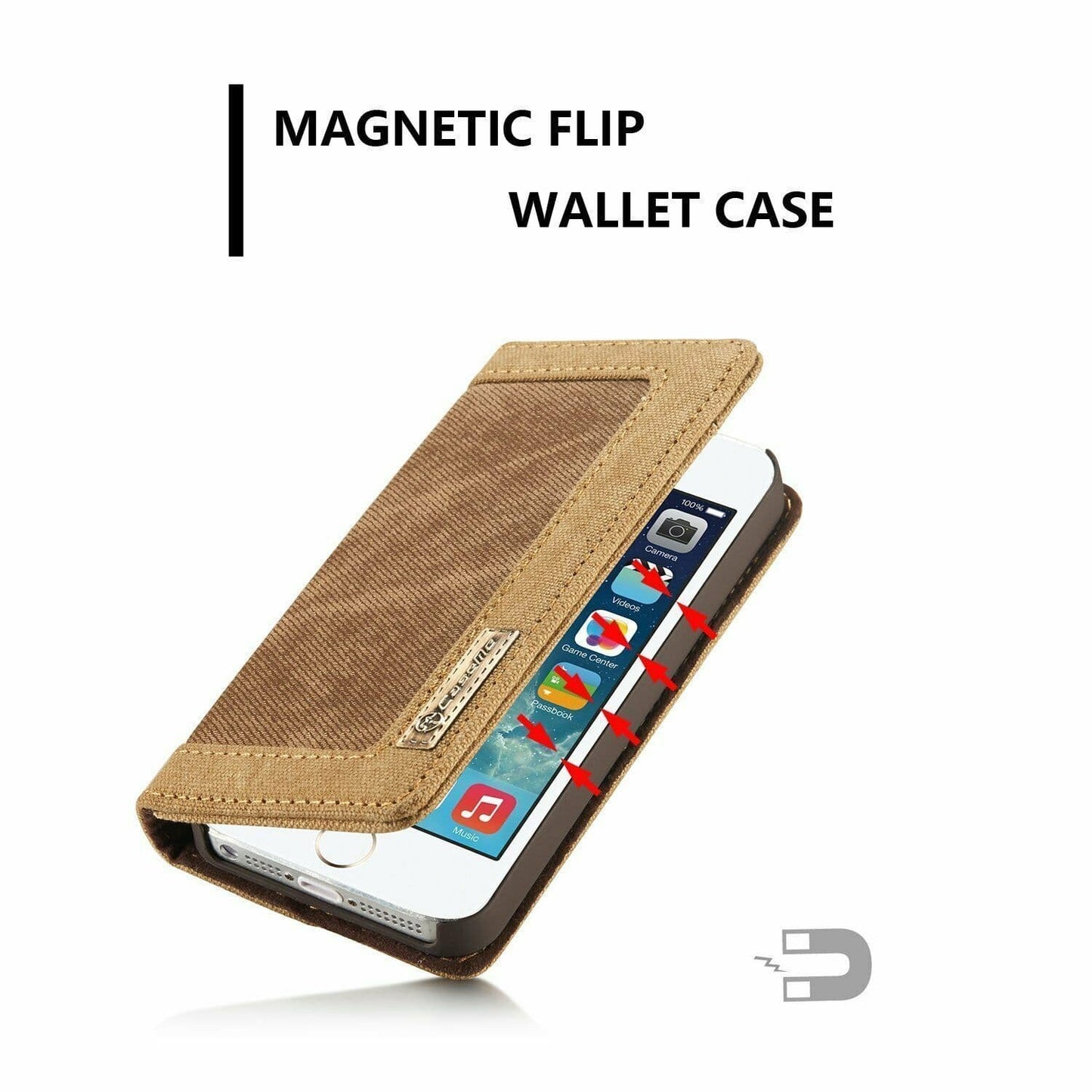 iPhone Canvas Wallet Case Cover