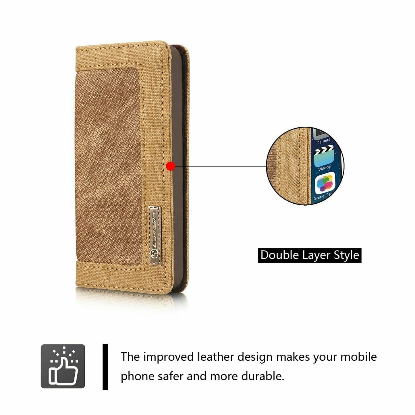 iPhone Canvas Wallet Case Cover