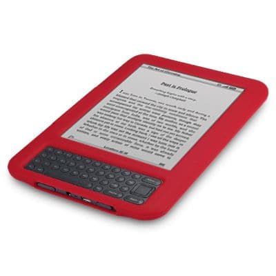 KINDLE 3 RED STAY REEM GEL SKIN COVER