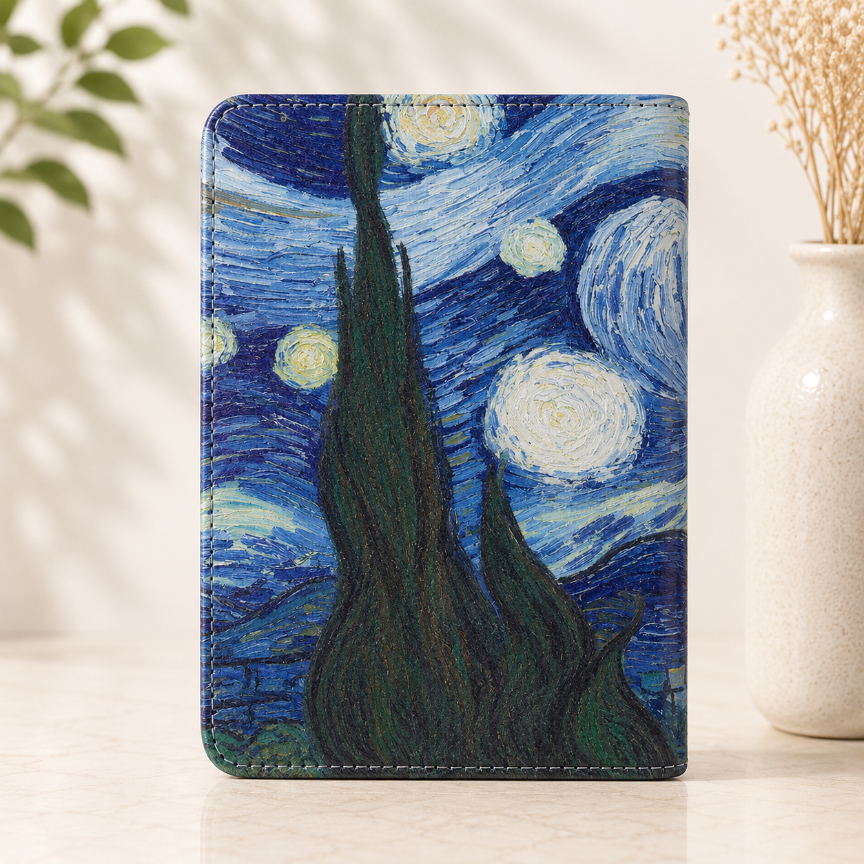 Kindle 11th Gen Van Gogh Starry Night Case with Stand & Hand Strap