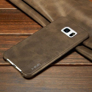 Samsung Thin Leather Hard Back Phone Cover