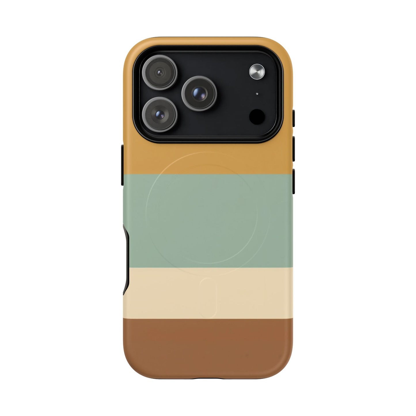 Sienna Coast Stripe iPhone Case - Premium MagSafe Protective Cover