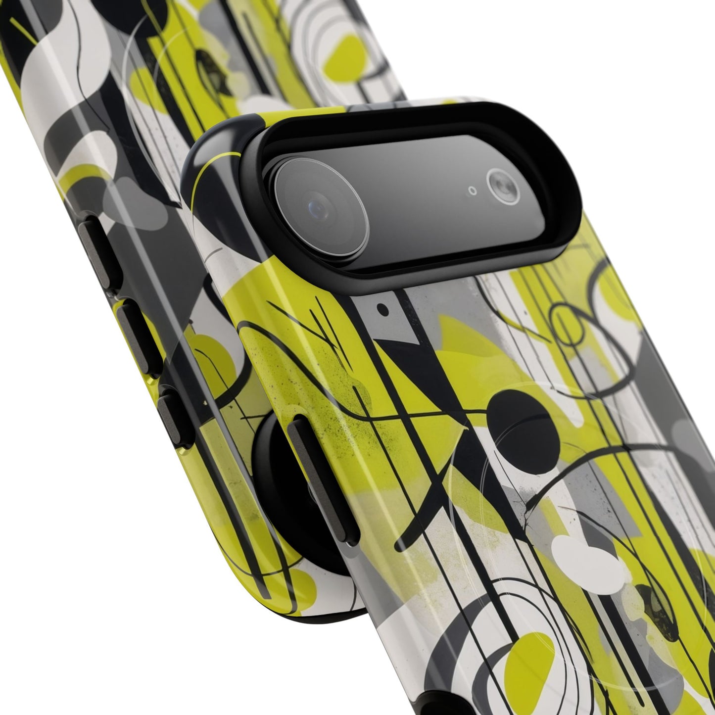 Neon Grid Abstract iPhone Case - Premium MagSafe Protective Cover