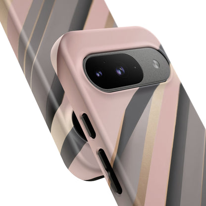 Google Pixel Case - Blush Neutral Stripes