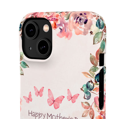 Personalised Mothers Day iPhone Case - Custom Watercolour Floral Photo Cover
