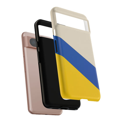 Tricolour Line Google Pixel Case - Dual-Layer Shockproof Matte Cover